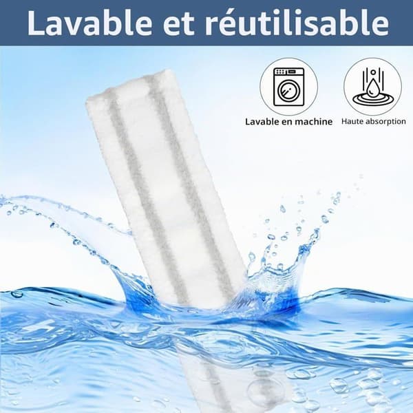 Mikrofiberdukar för Kärcher WV1 fönstertvätt, 4-pack utbytesöverdrag i mikrofiber, 255 * 70 mm