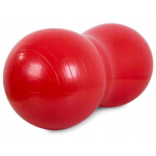 Træningsbold / Pilatesbold med pumpe - Peanut red