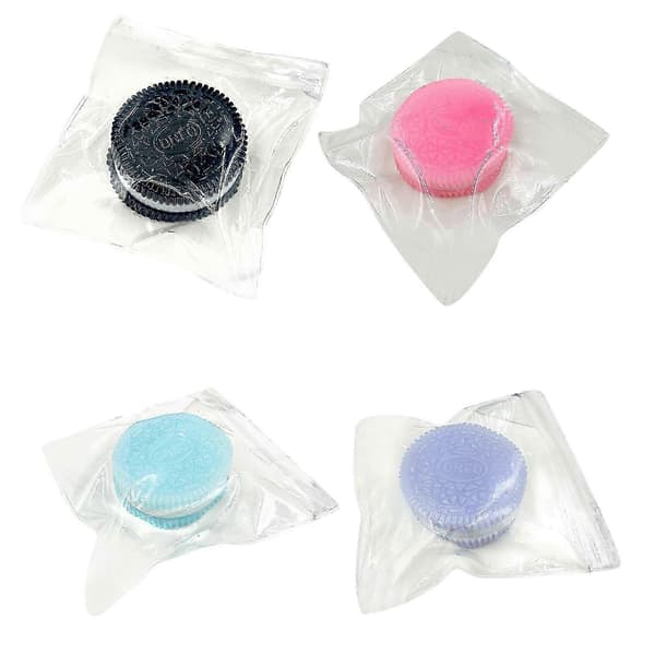 Ny pink cookie squishy, kiks stress relief legetøj, klem sandwich simulationslegetøj Black