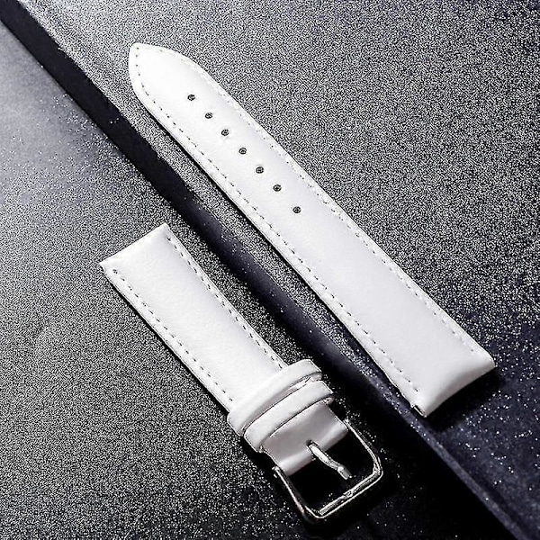 För Huawei Watch Fit mini/TalkBand B3/TalkBand B6 Kalvläder Klockarmband Armbandsrem 16mm White