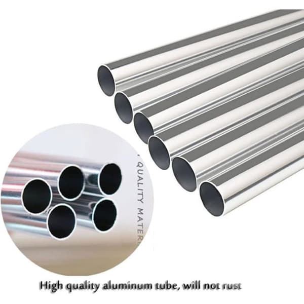 Vindspil - 12 rør - Aluminium og træ - Blød melodi - Have, veranda, altan - 55 cm sølv