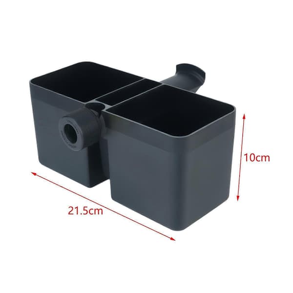 2-i-1 dobbel koppholder, drikke- og hodetelefonstativ med klips for under skrivebordet Black