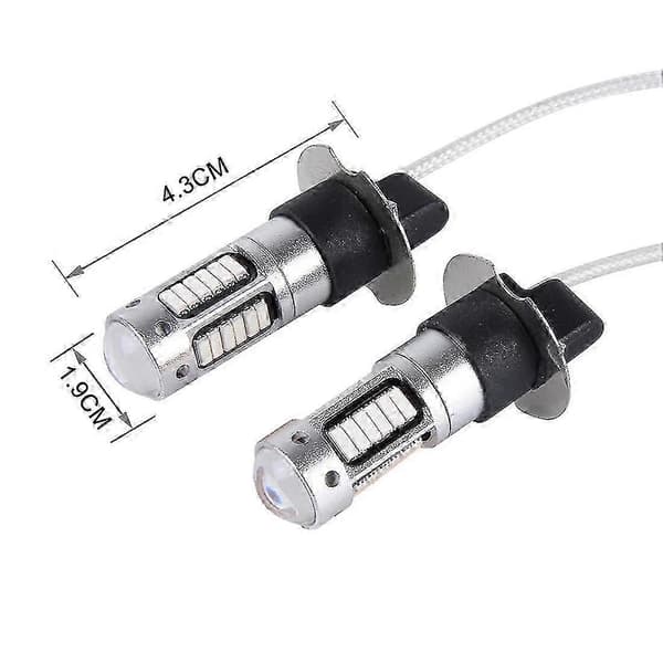 2 stk. H3 10W 30 SMD-4014 LED bil tåkelys, DC 12V Blue Light