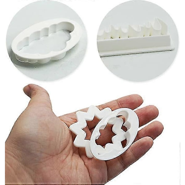 Skyform Kakeform Sett Med 5 Plast Fondantkutter Gummipasta Kutter Kakeform