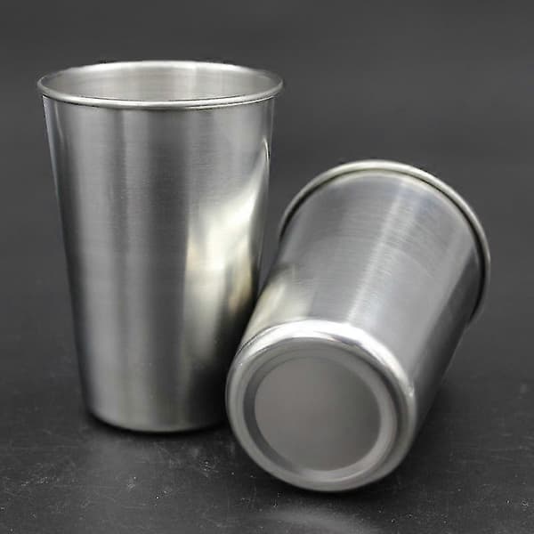 Polerad 30/70/180/320 ml Mini Rostfritt Stål Shotglas Kopp Dricka Vinglas Med Läder 2PCS-70ml152