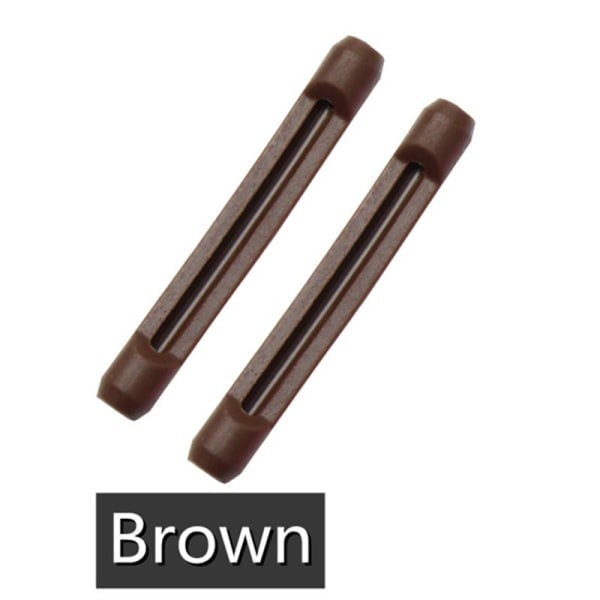 5 st Anti-Slip för Glasögon - Silikon - Slitstark brown