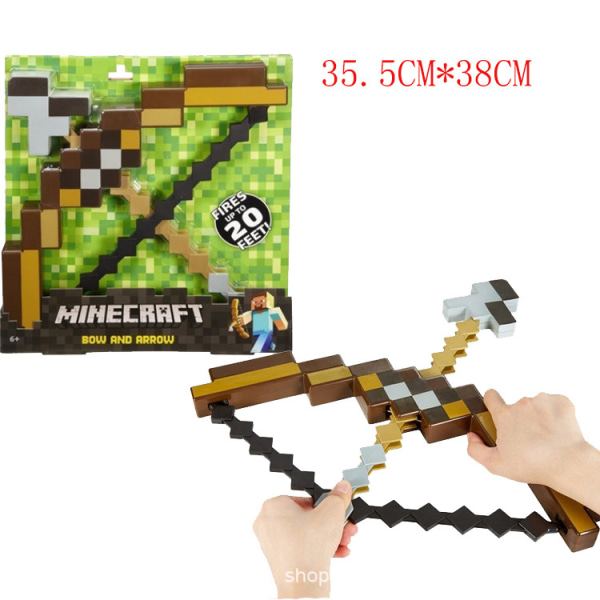 Mattel Minecraft-leksaker, Ultimate pilbåge med ljus och ljud, rollspelstillbehör i barnstorlek brown bow and arrow