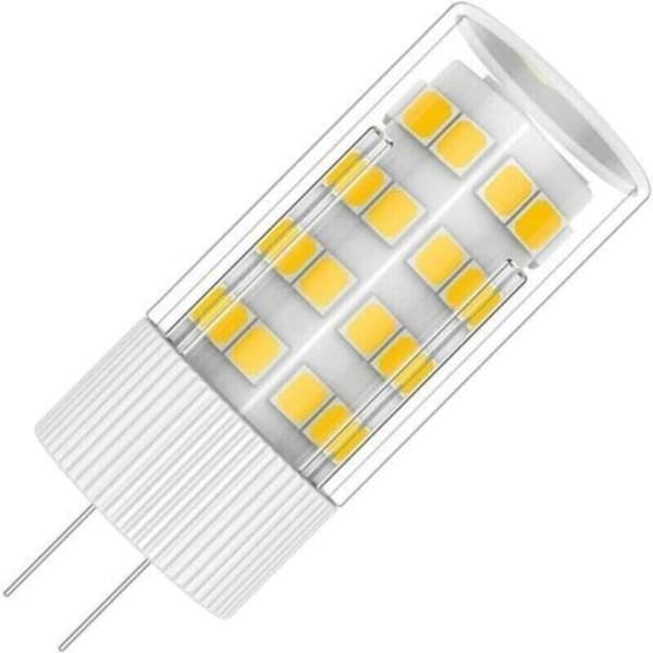 G4 5W LED-lampor, 51 SMD 2835 lysdioder, varmvit 3000K, motsvarar 50W halogenlampor, AC/DC 220V.