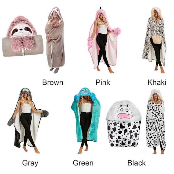 Ko Print Tæppe Blødt Ko Print Kastetæpper Fleece Tæppe Ko Mønster, 100% Nyt Green