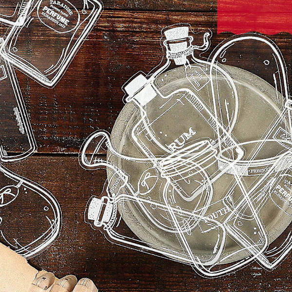 30 st Transparenta Torkade Blombokstäcken, DIY Torkade Blombokstäcken, Hemgjorda Bokstäcken, Vackra Blombokstäcken, Glasvarudekaler