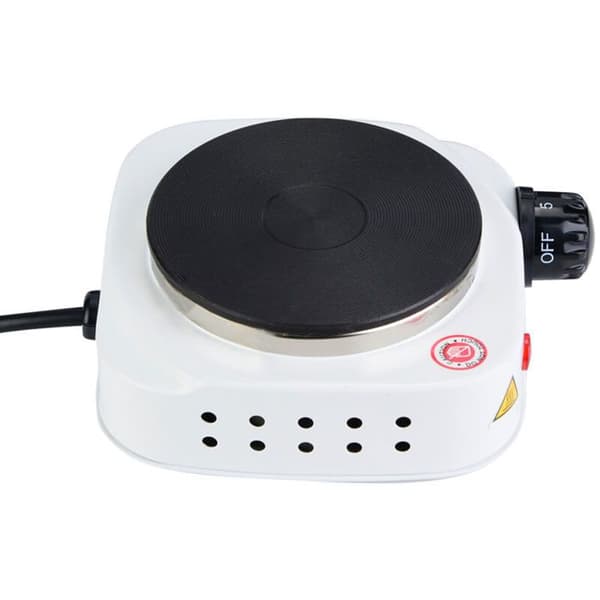Mini elektrisk komfur, 500W bærbart mini elektrisk komfur, multifunktionelt varmeapparat til hjemmet (EU-stik)