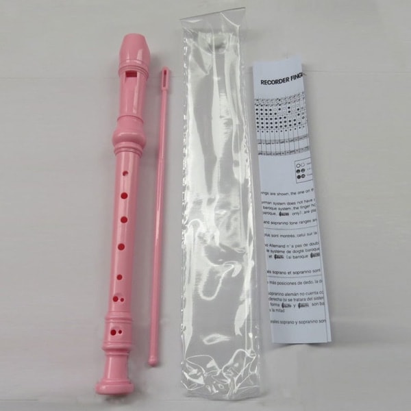 Lång flöjt sopranblockflöjt Pink