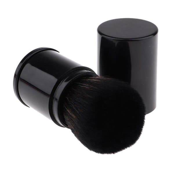 Professionel makeup udtrækkelig blushbørste løs pudderbørste til ansigt med etui, 82X35mm