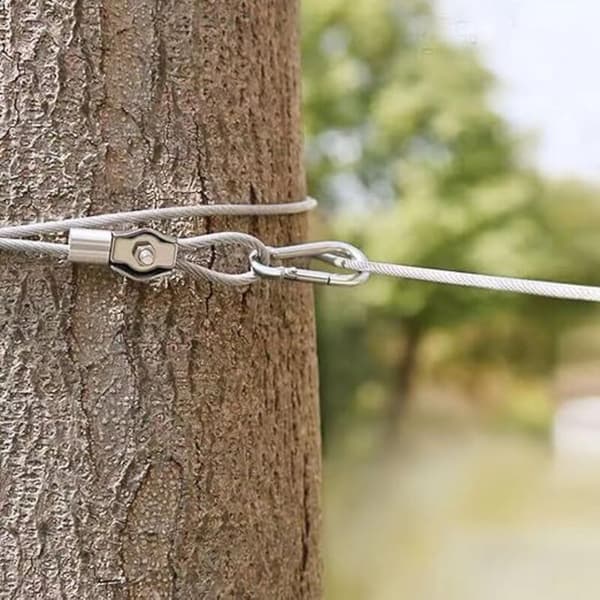 12 Stykker M3 Kabelklemmer i Metal, Simplex Kabelbindere i Rustfrit Stål til Byggepladser og Skibe
