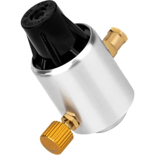Justerbar lavtryks gasregulatoradapter i rustfrit stål til camping, kontroladapter til gaspatroner og -flasker.