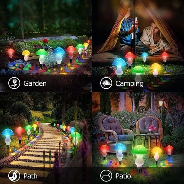 8 LED Solar Sopplys, Utendørs Hagedekorasjon Vanntette Eventyrlys