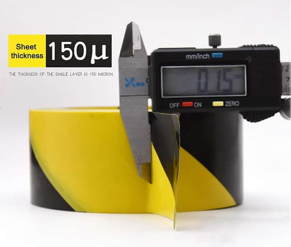 Advarselstape Sikkerhedstape Gul og Sort Markeringstape til Trapper 33M x 50mm