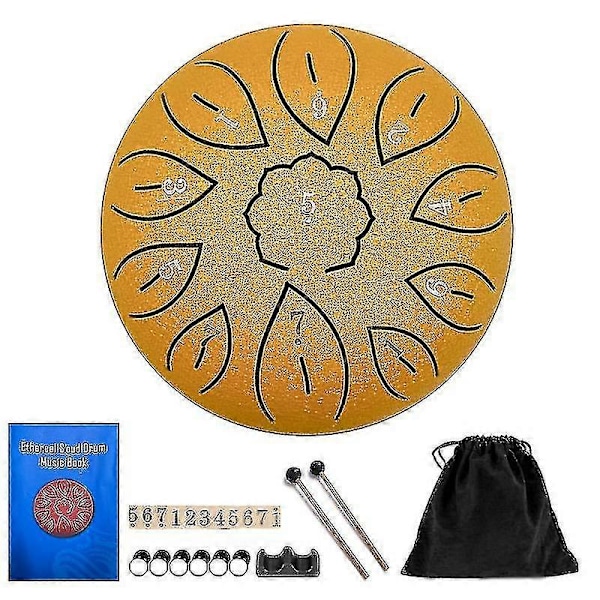 Panda Ståltungtrumma Kit Gold