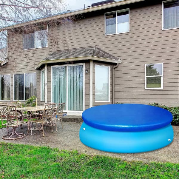 Poolskydd runt poolskydd, runt poolskydd dammskydd lämpligt för rund uppblåsbar hemmapool 183CM