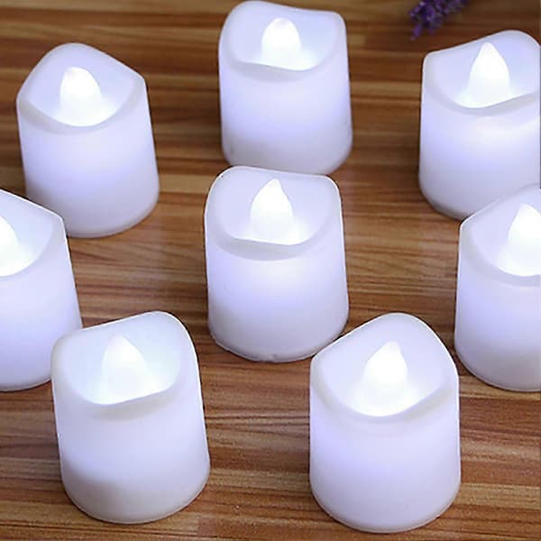 24 stk. LED-lys Flammeløse Duftfri Blødt Lys LED-tealys Batterilys Til Valentinsdag