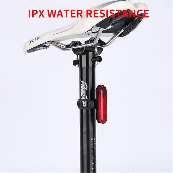 5LED USB Genopladelig Cykel Baglygte Sikkerheds Advarselslampe White