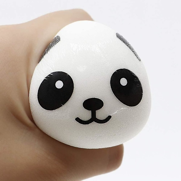 4 stk. Squishy Panda Boller Pakke Med Telefonstropper, Langsomt Stigende Squishies Panda Blød Og Duftende Klem Panda Bold Stress Relief Til Voksne Børn Gave Ba