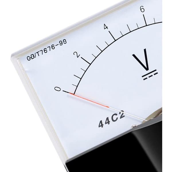 Analog DC Voltmeter 0-10V - 1 Styk - ABS Plast - 1,5% Nøjagtighed - Til El-panel -