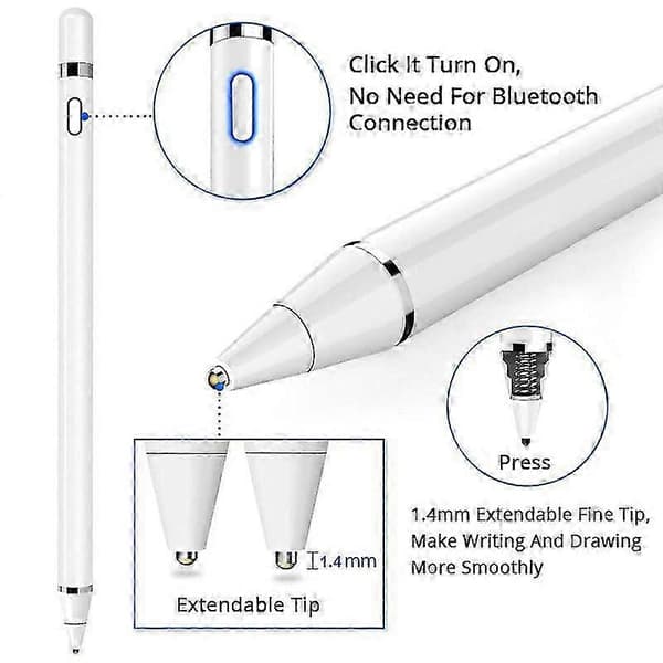 Aktiv Stylus Pen Kompatibel til iOS og Android Touchscreen Telefoner Genopladelig Stylus Pen til Apple Android Tablet Blue