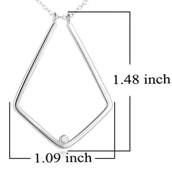 Silver Ringhållare Halsband Hänge Smycke För Kvinnor Fru Flickvän-wtake