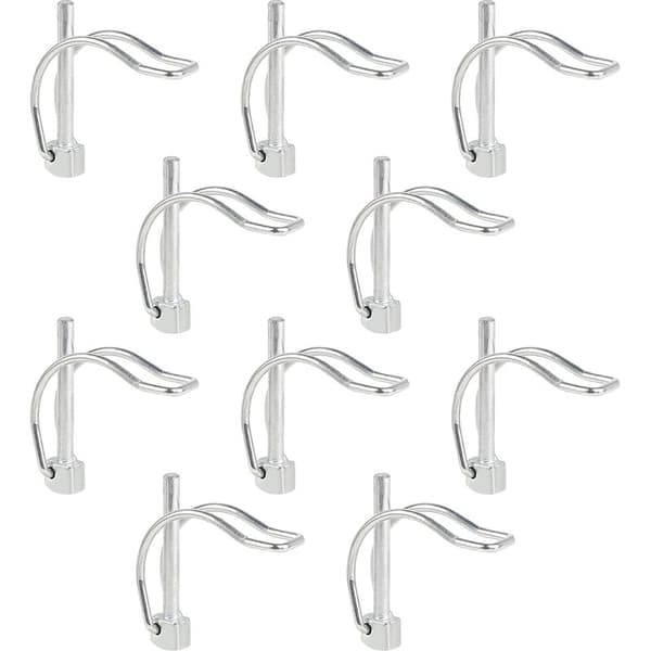 10 stk 6*45 mm D-formede låsepinner for stillas, galvaniserte karbonstål tappelåser, bærbare D-formede pinner, enkelt demonterbare