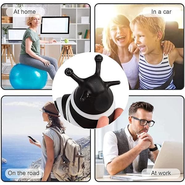 Fidget Slug Legetøj Articulerende Stim Legetøj Hvid/sort, Pop It Slug 3D-printet Articuleret Slug Fidget Legetøj sort og hvid