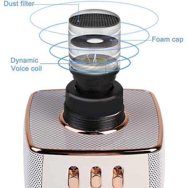 LAGERRENSNING Bluetooth karaoke mikrofon 12W inbyggda högtalare – X37