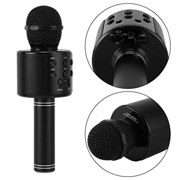 JULKLAPP KTV bluetooth karaoke WS-858 WSTER light svart svart