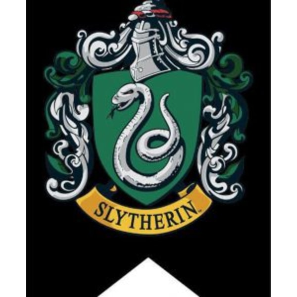 JULKLAPP Harry Potter Flagga svart bakgrund 125*75 cm - Slytherin Slytherin