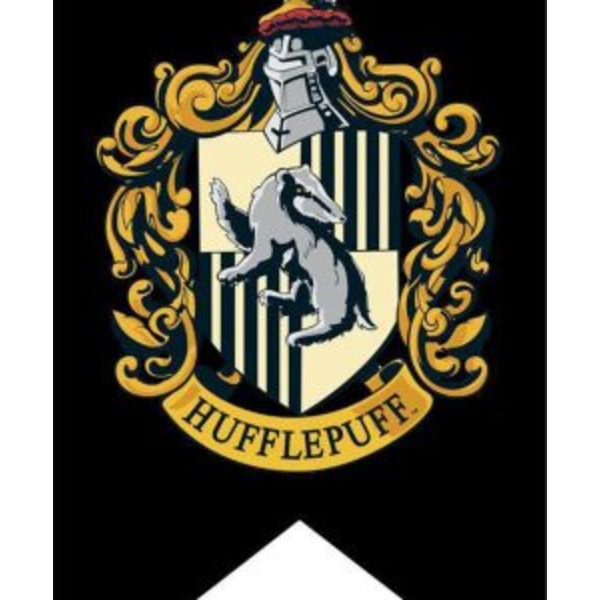 JULKLAPP Harry Potter Flagga svart bakgrund 125*75 cm - Hufflepuff Hufflepuff