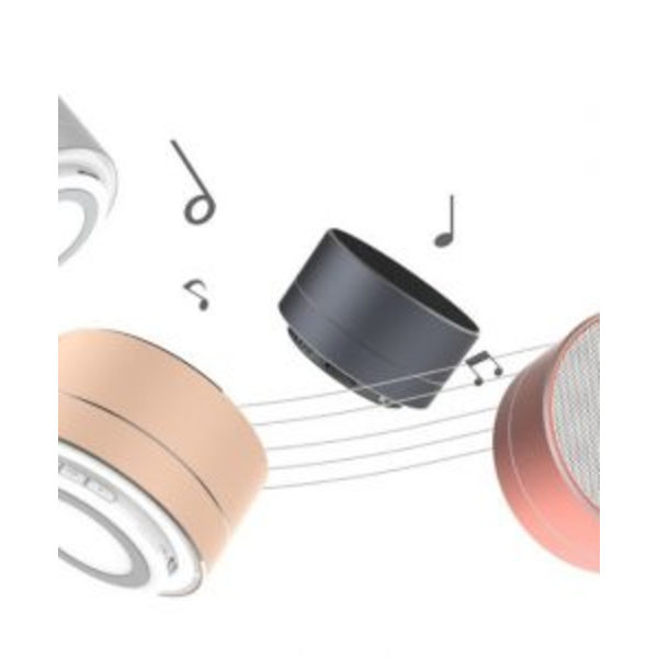 LAGERRENSNING A10 Portabel Bluetooth högtalare metallic uppladdningsbar silver silver