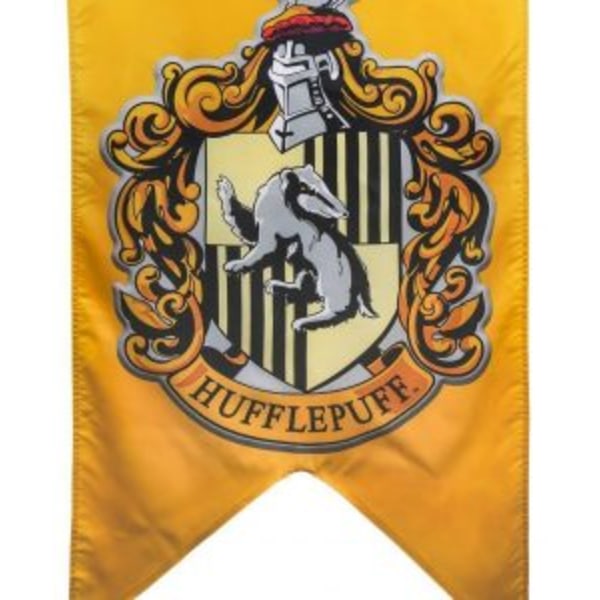 JULKLAPP Populära Harry Potter vimpel / flagga - stor 125 * 75 cm - Hufflepuff Hufflepuff