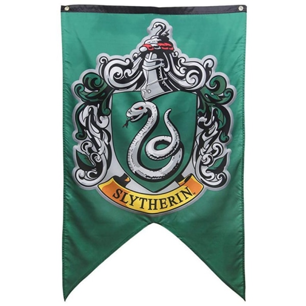 JULKLAPP Populära Harry Potter vimpel / flagga - stor 125 * 75 cm - Slytherin Slytherin