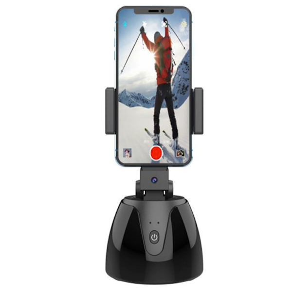 LAGERRENSNING Selfiehållare / mobilhållare med automatisk tracking 360 grader svart