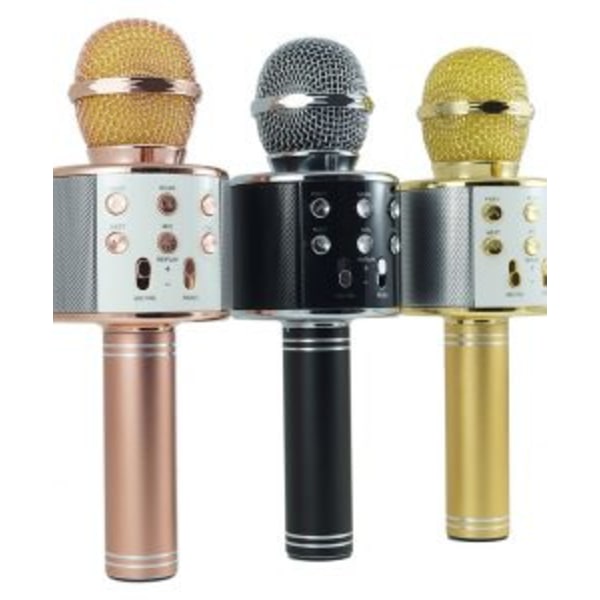 LAGERRENSNING ORGINAL WSTER - 5W högtalare bluetooth karaoke mikrofon - svart svart