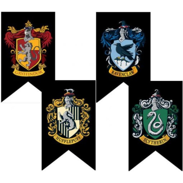 JULKLAPP Harry Potter Flagga svart bakgrund 125*75 cm - Gryffindor Gryffindor