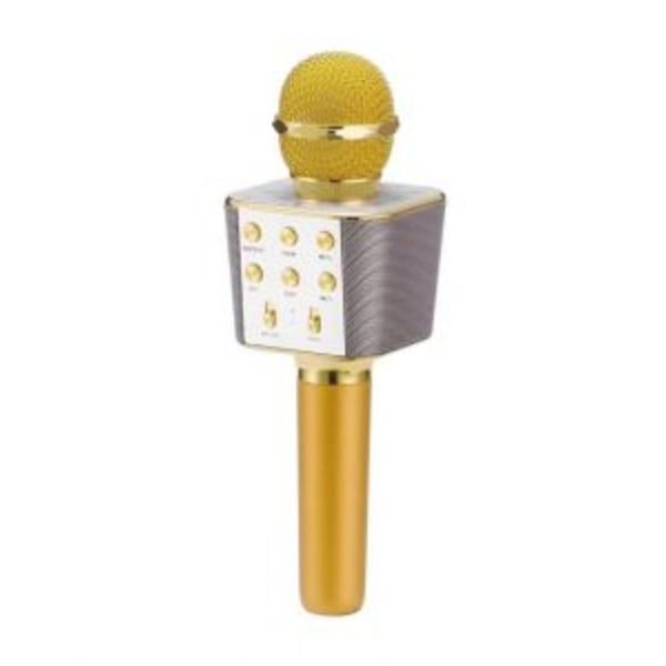 JULKLAPP KTV bluetooth mikrofon karaoke inbyggda högtala WS1688 orginal guld
