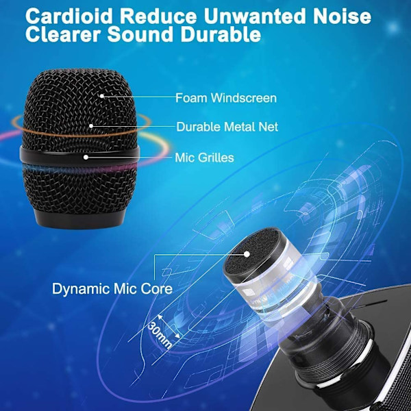 LAGERRENSNING Bluetooth karaoke mikrofon 12W inbyggda högtalare – X37