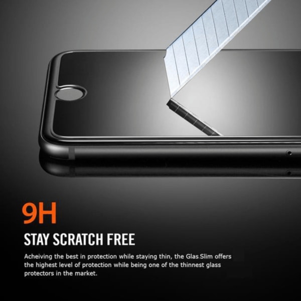 Heltäckande iPhone 6S Härdat Glas Skärmskydd 0,2mm - Svart Transparent