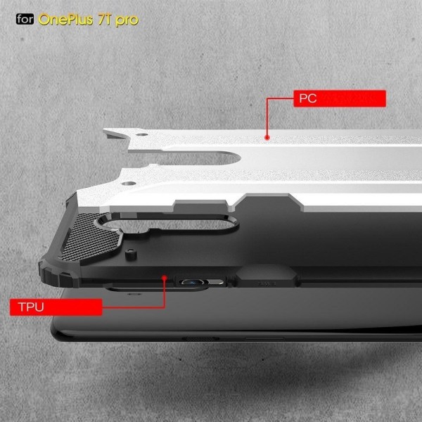Oneplus 7T Pro Armor Case Shockproof Shell - Sort Black