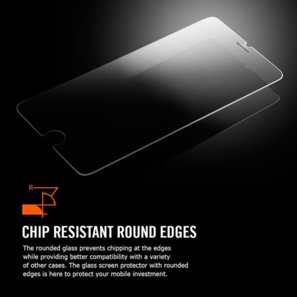 Fuld dækning iPhone 8 Plus Skærmbeskytter i hærdet glas 0,2 mm - Sort Transparent