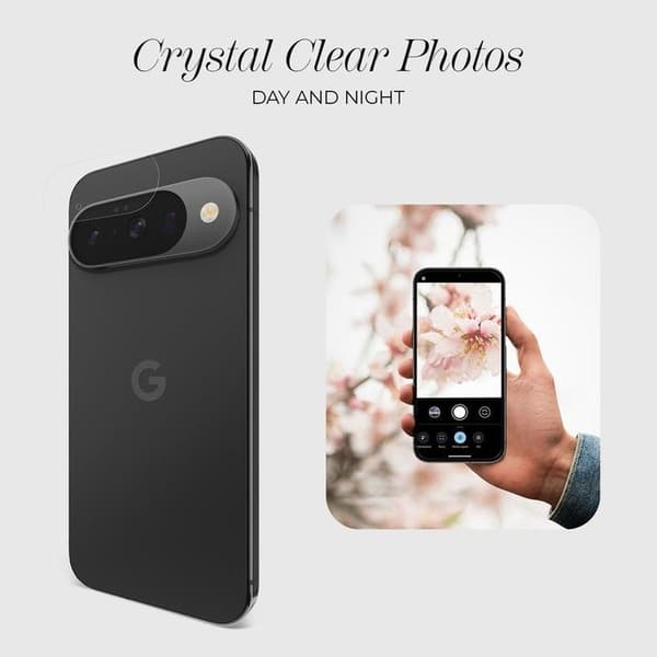 2-Pack Google Pixel 10 Kamera Linsskydd Härdat Glas 0,2mm Transparent