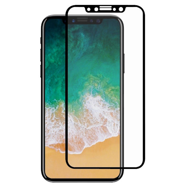 Heltäckande iPhone XS Härdat Glas Skärmskydd 0,2mm Transparent