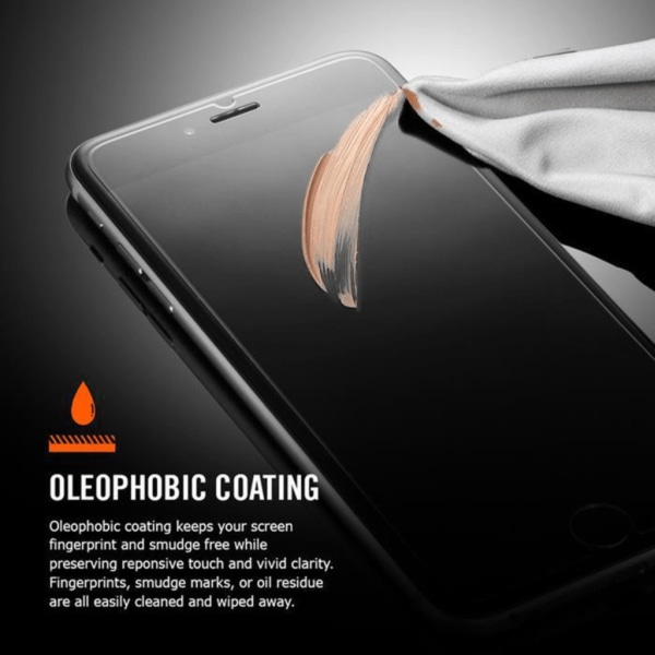 Fuld dækning iPhone 6S Plus Skærmbeskytter i hærdet glas 0,2 mm - Hvid Transparent