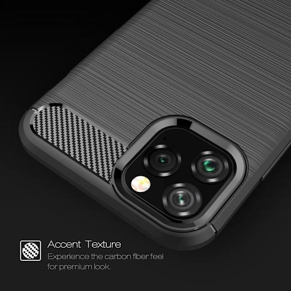 iPhone 11 Pro Anti Shock Carbon Stöttålig Skal Black